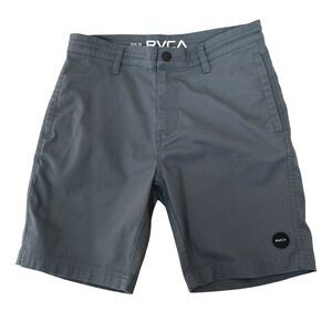 RVCA Board Shorts Mens 26 Ripstop Concrete Gray Hybrid Shorts